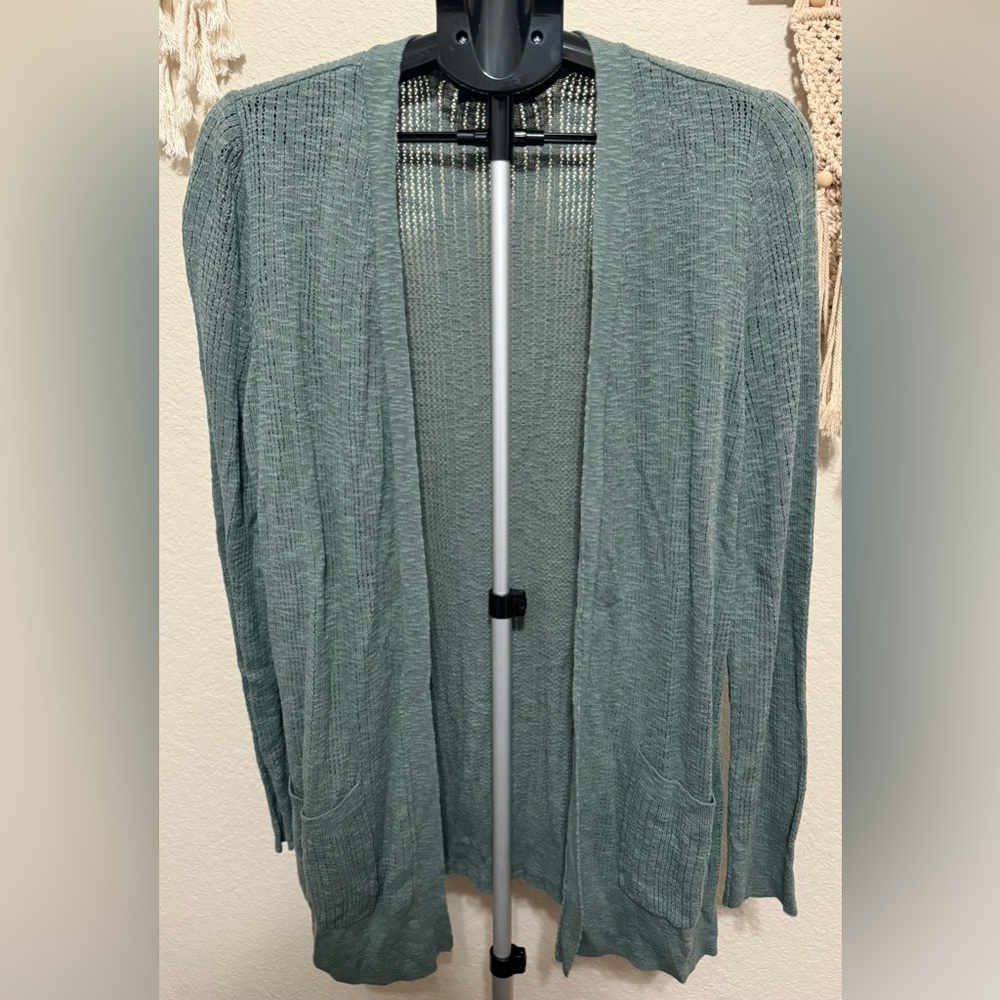 Women's Open-Front Knit Cardigan Sweater - Green